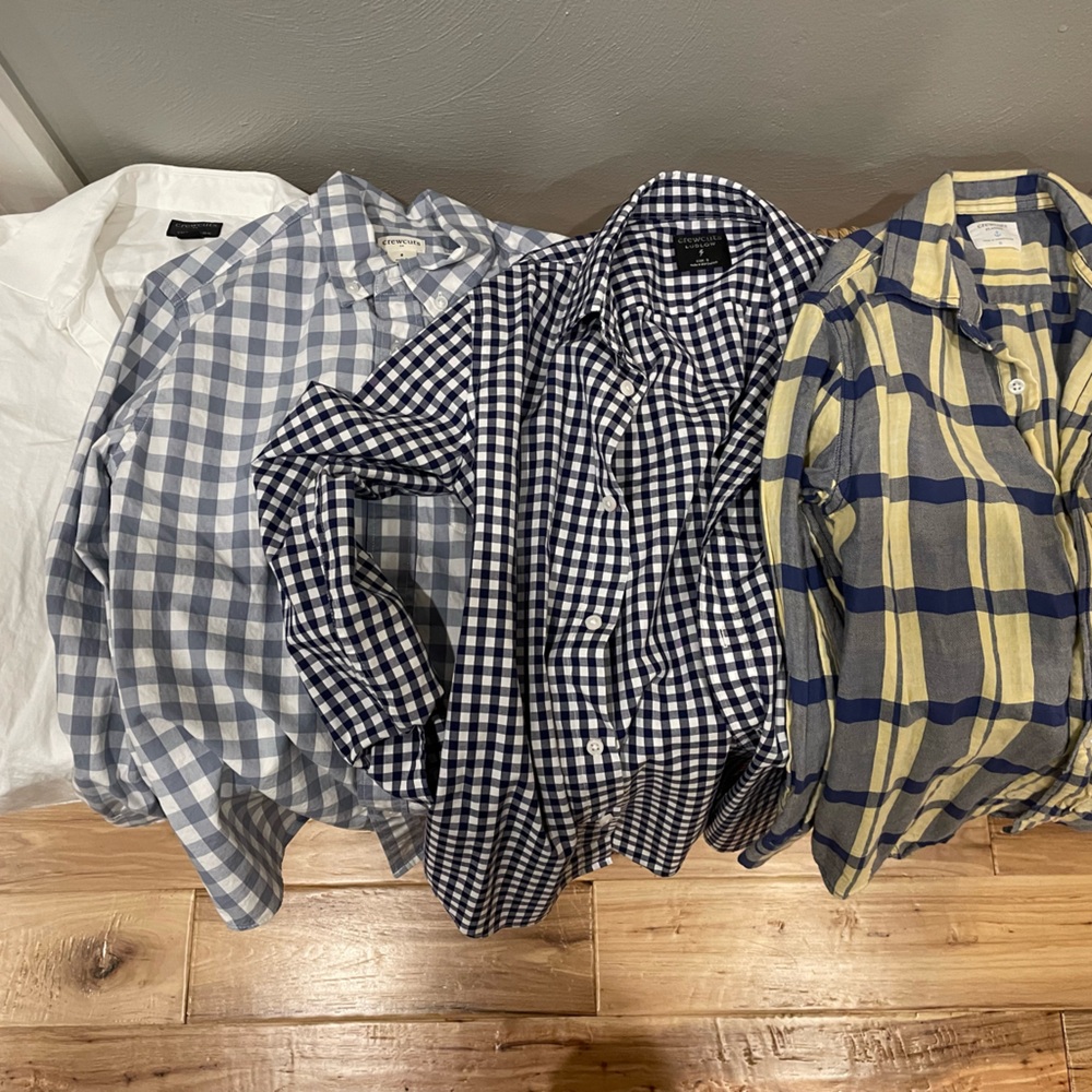 All J Crew size 8 boys button down long sleeve shirts.